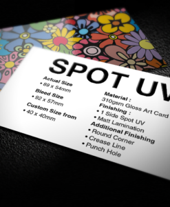 Home Page Spot UV Name Card 247x300